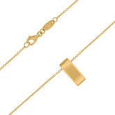 14Kt Yellow Gold Womens Polished Finish Bar Necklace Size 18 Inches
